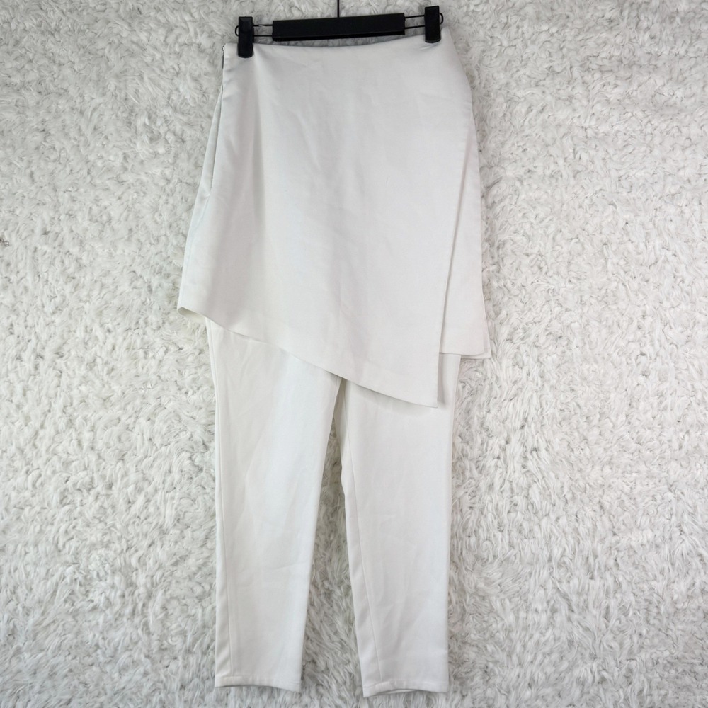 C/Meo Collective‎ White Skirt over Pants Asymmetrical Size XS